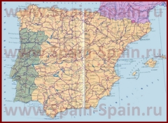 Карта Испании на русском языке